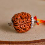 Three Mukhi Rudraksha Silver Pendent - Image 2